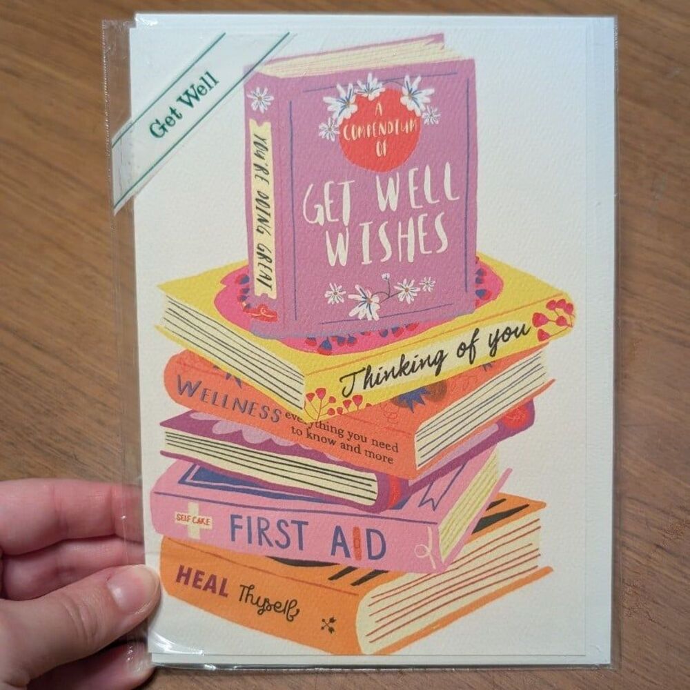 New In Package Get Well Soon Card for Book lovers/Readers from Trader Joe's